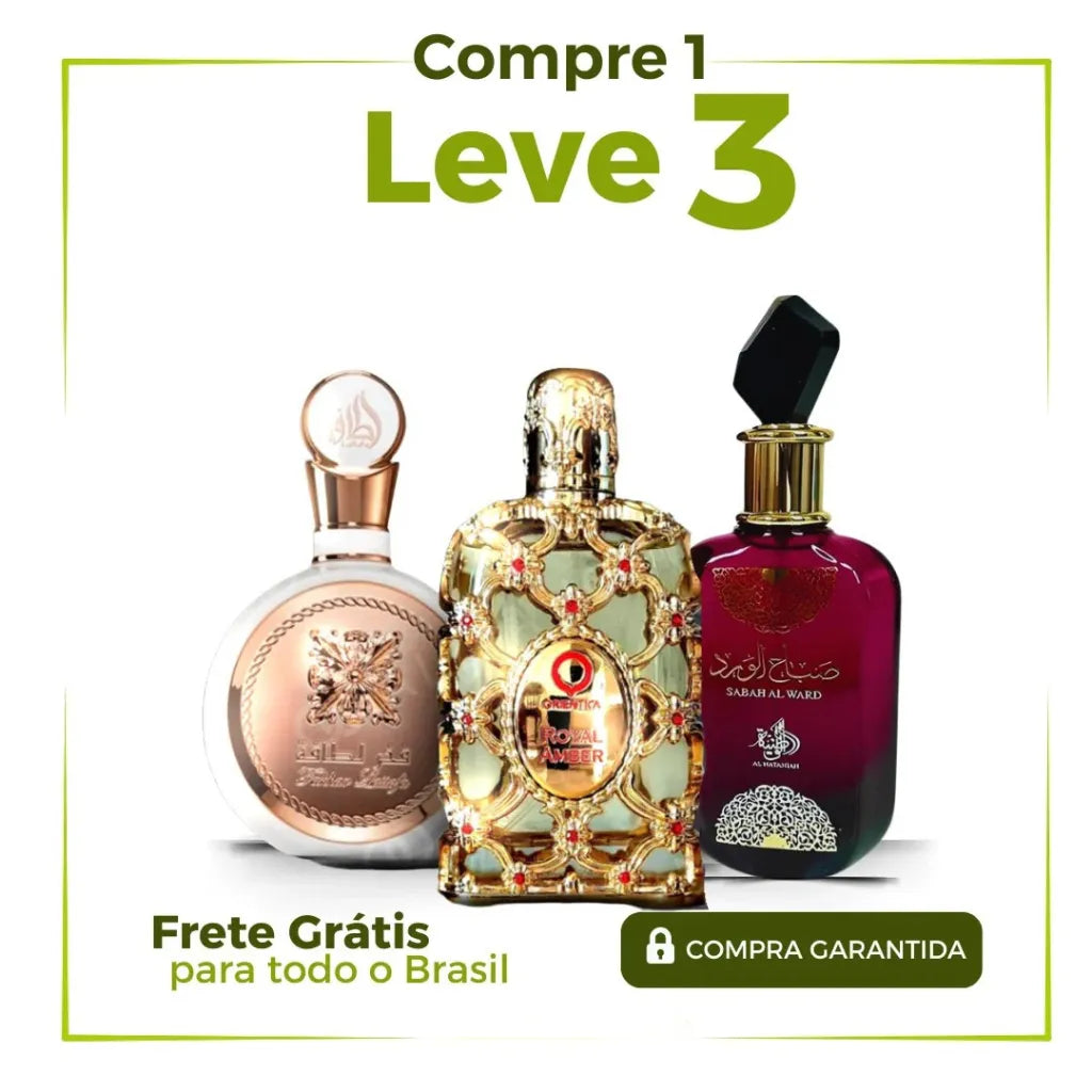 PROMOÇÃO COMPRE 1 LEVE 3 - Sabah Al Ward, Fakhar e Royal Amber - Queima de Estoque🔥