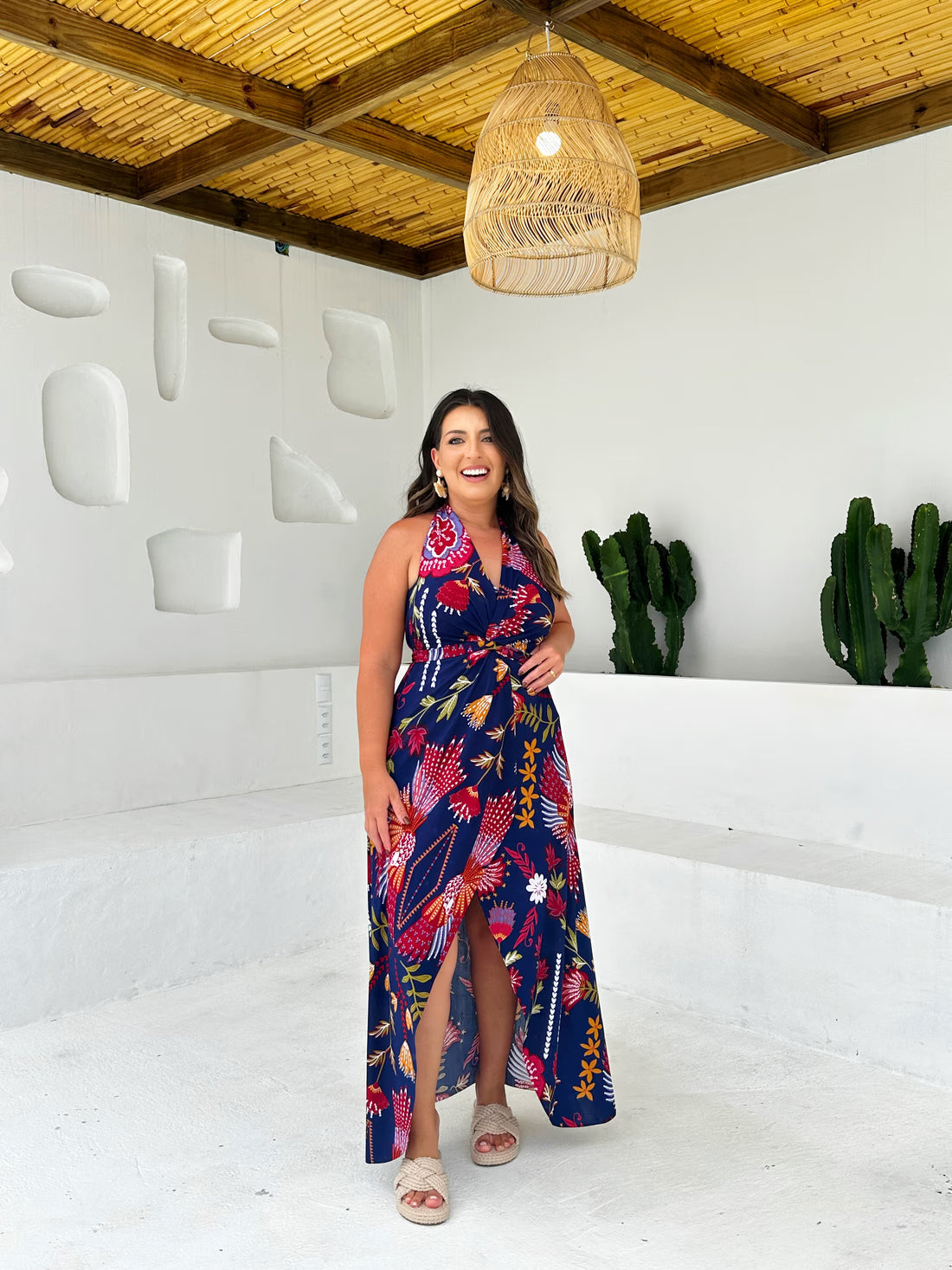 Conjunto saída & top - Paraíso Pintado Azul